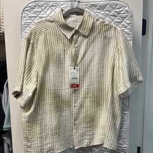 Men's Beige Striped Shirt